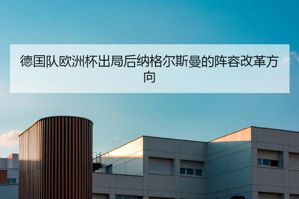 德国队欧洲杯出局后纳格尔斯曼的阵容改革方向